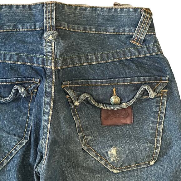 Stitch's Y2K Nebraska Flare Wide Leg Button Fly Buffalo Nickel Jeans Size 31 NWT - Picture 7 of 11